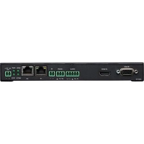 AMX NMX-ENC-N1122A N1000 Series Minimal Proprietary Compression Video Over IP Encoder with PoE, AES67 Support