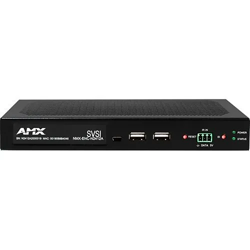 AMX FGN2412A-SA AMX NMX-ENC-N2412A JPEG 2000 4K60 4:4:4, HDR Video Over IP Encoder, Stand Alone with PoE, KVM, and AES-67