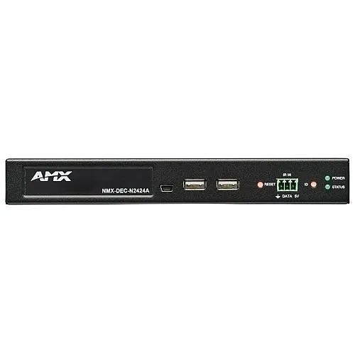 AMX FGN2424A-SA N2400 Series 4K and HDR Video Over IP Decoder with PoE+, KVM and AES67