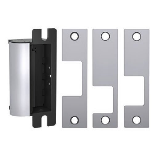 HES 1006CLB-12/24D-630 1006 Series Complete Electric Strike, Includes Faceplates (J, K, KD, KM), Satin Stainless Steel