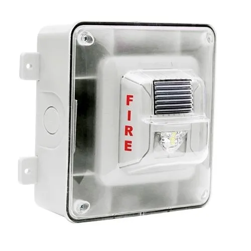 Secutron FHS-400-WW-WP Weather Protected Wall Mount Horn / Strobe with Device and Enclosure, White