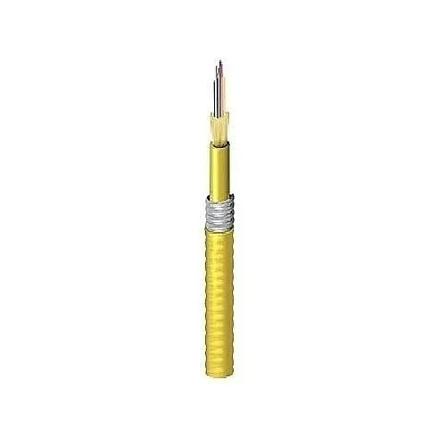 Belden F15D012A9 Indoor Plenum OS2 Distribution 12-Fiber Aluminum Interlocked Cable, Yellow