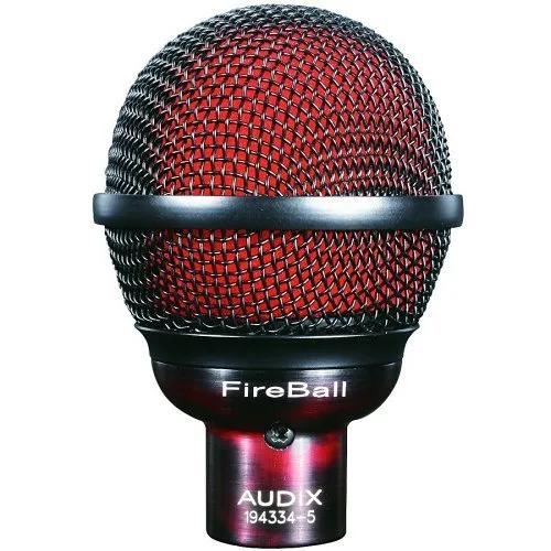 Audix FIREBALL Ultra-Small Professional Dynamic Instrument Microphone, 50Hz-16kHz Uniform Frequency Response
