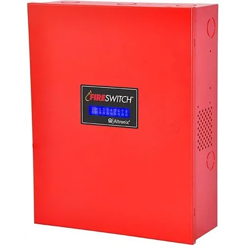 Altronix FIRESWITCH108 FIRESWITCH108 NAC Power Supply, Class or Class Outputs, 24VDC at 10A, BC400 Enclosure, Red