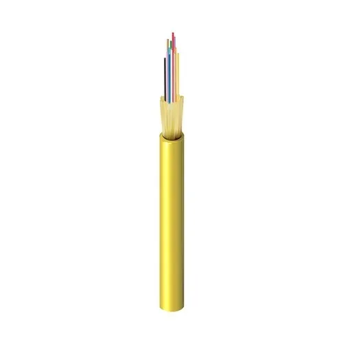 Belden FISD012P9 Indoor 12-Fiber Distribution Tight Buffer Cable, Plenum, OFNP, OS2, Yellow