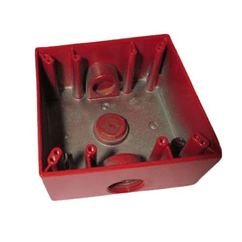 Kidde 74347U Outdoor-Rated Surface-Mount Backbox Red