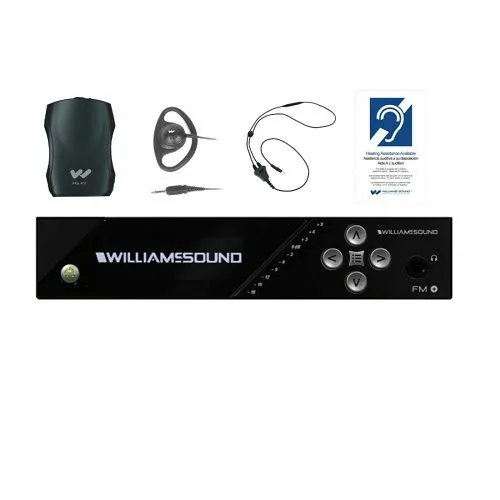Williams AV FM 557 FM+ Large-Area Dual FM and Wi-Fi Assistive Listening System with (4) R37 receivers
