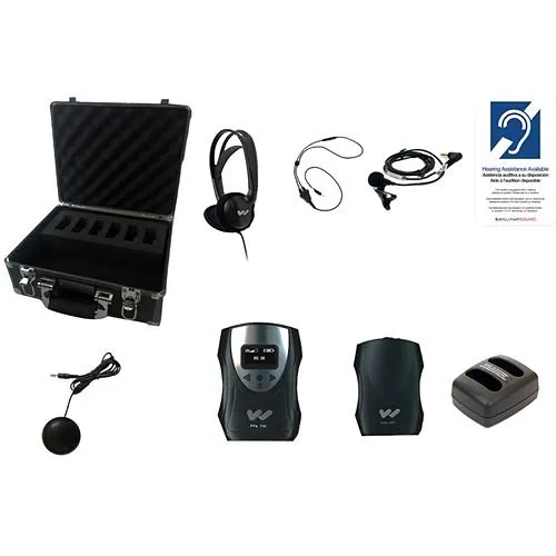 Williams AV FM ADA KIT 37 RCH FM ADA Compliance Kit, Rechargeable, (1) PPA T46, (4) PPA R37, (4) HED 027, (1) MIC 090, (1) MIC 149, (2) NKL 001 Neckloops, (5) BAT 001-2, (1) IDP 008 ADA