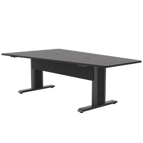 Middle Atlantic FM-TAN-0905430-A3G Forum 90" Angle Table for 5 to 7 People, 30" Seated Height, Asian Night Table Top with Dark Table Base