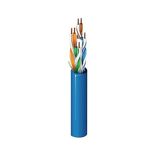 Belden 2412 010Z1000 CAT6 Plus Riser Cable, 23/4 Solid BC, Unshielded, UTP, CMR, FT4, 1000' (304.8m) Medium ReelTuff, Black
