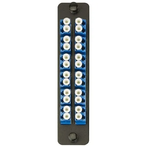 AFL FM003112 12-Fiber LC Multimode OM3/OM4 Aqua Lightlink Adapter Plate, Black