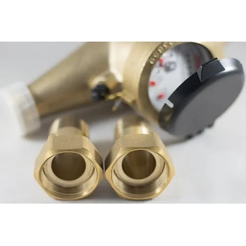FortrezZ FMI-NLC-075-R10P 3/4" Z-Wave LF Brass Flow Meter