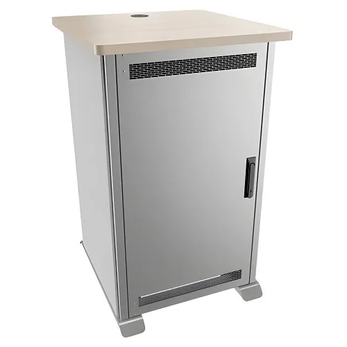 Middle Atlantic Forum 20U RMS Side Cart Rack - 27" Depth - Kensington Maple HPL