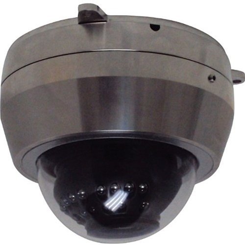 IV&C MZ-HD34-1 Compact 720p HD IP Dome Camera, 2.7-12mm Lens, Stainless Steel