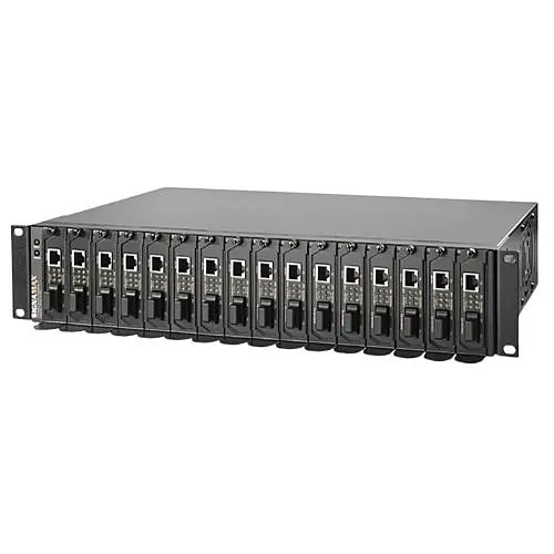 Signamax FO-065-1185 16-Bay Rack Mount Media Converter Chassis, Aluminum and Steel