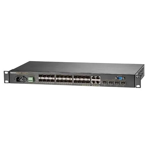 Signamax FO-065-7890FSFPDP 24-Port Managed SFP Switch with 10G SFP+ Uplink Ports