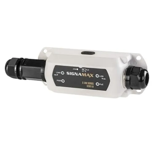 Signamax FO-EI30110 E-300 Industrial Ethernet and PoE Over Coax, Remote