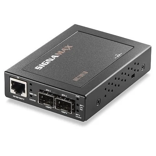 Signamax FO-MC10010 SFP to SFP Fiber Media Converter