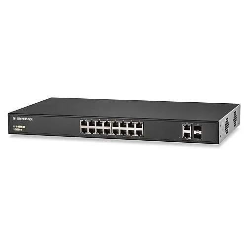 Signamax FO-SC10060 Network Switch, 16-Port PoE 235W Switch, SFP Ports