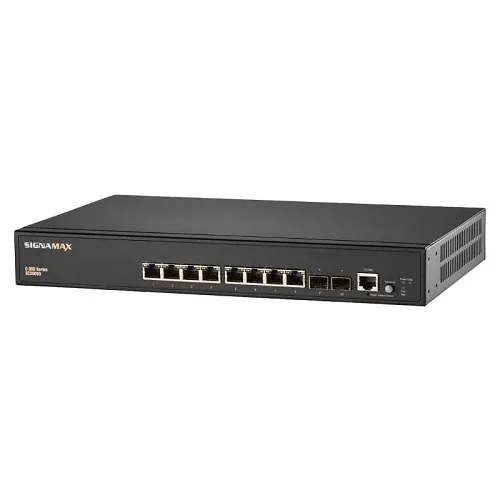 Signamax FO-SC30050 C-300 Series 8-Port Gigabit PoE+ Managed Switch with 2-SFP Ports