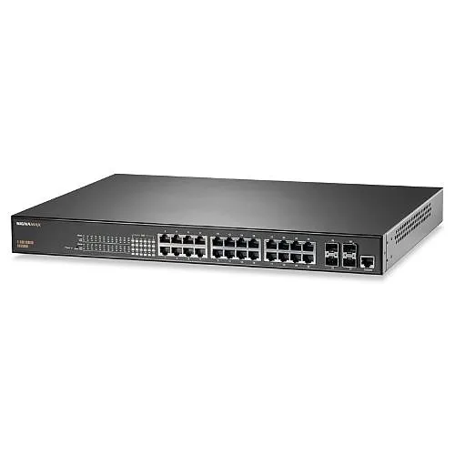 Signamax FO-SC53050 C-530 Series 24-Port PoE+ Switch with 4-Port SFP+ 10G