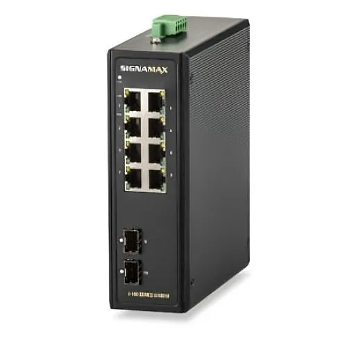 Signamax FO-SI10011 I-100 8-Port Industrial Gigabit PoE+ Switch
