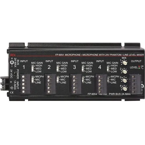 RDL FP-MX4 4-Channel Audio Mixer