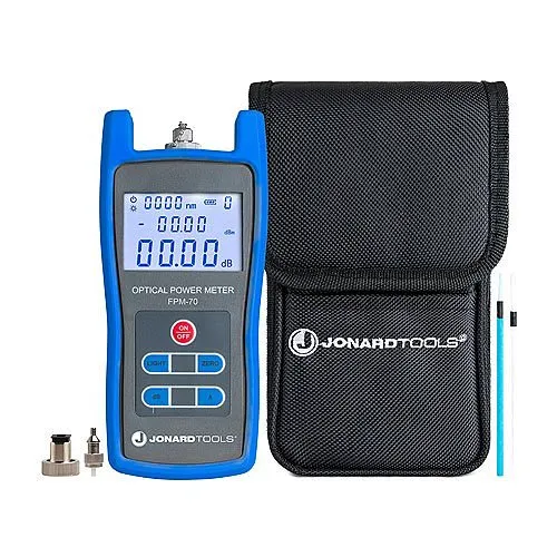 Jonard Tools FPM-70 Fiber Optic Power Meter -70 to +6 dBm with FC/SC/LC Adapters