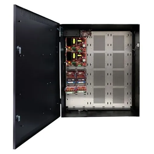 LifeSafety Power FPO150/250-C8PD8PE4M1 FlexPower Dual Voltage Power Supply, (1) C8 Module, (1) D8 Module, E4 Enclosure, Mercury Backplate