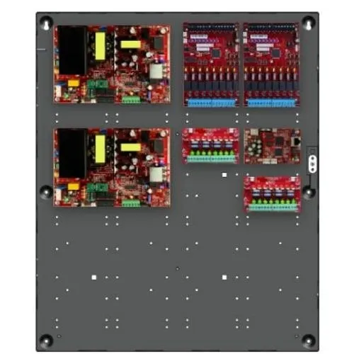 LifeSafety Power FPO250/250-2D82M8NL4E4 FlexPower Dual Voltage Power Supply, (2) D8 Modules, (2) M8 Modules, (1) NL4 Module, E4 Enclosure