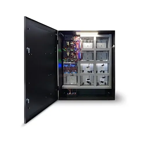 LifeSafety Power FPO75‑B100M8PNL4E2M/T4‑B Managed Access Power System, 75W Dual Voltage, 8 Managed Outputs, E2M Enclosure