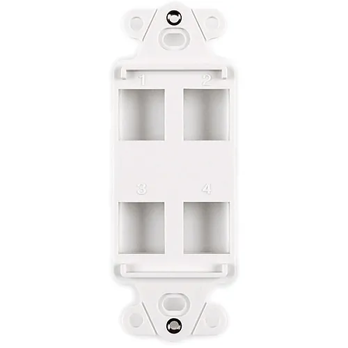HellermannTyton FPRMF4-W 4-Port Decorator Faceplate