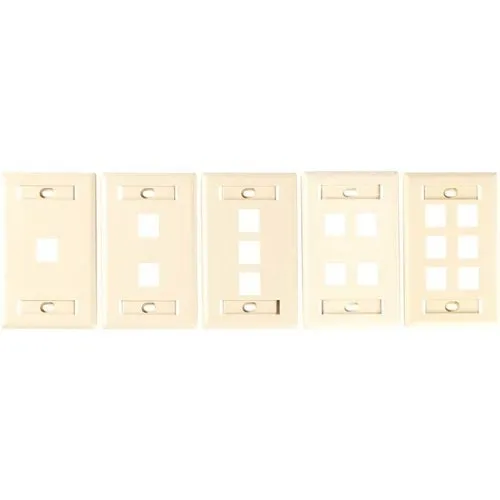 OCC FPSK0112 Single Gang Commercial Faceplate, KMJ, 1-Port, White