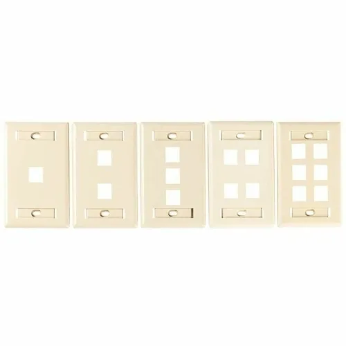 OCC FPSK0200 Wall Plate, Single-Gang Faceplate Kmj Electric Ivory Port