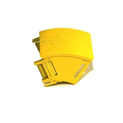 Belden FRCE1YL4D Fiber Raceway Elbow, 45° Down, with Lid