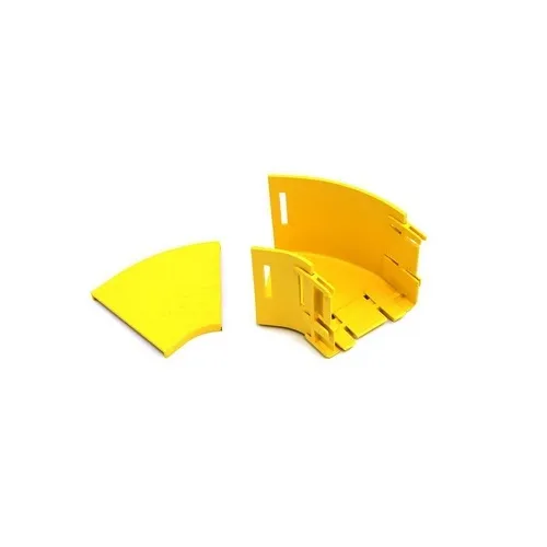 Belden FRCE1YL4H Fiber Raceway Elbow, Horizontal, 45-Degree, Yellow