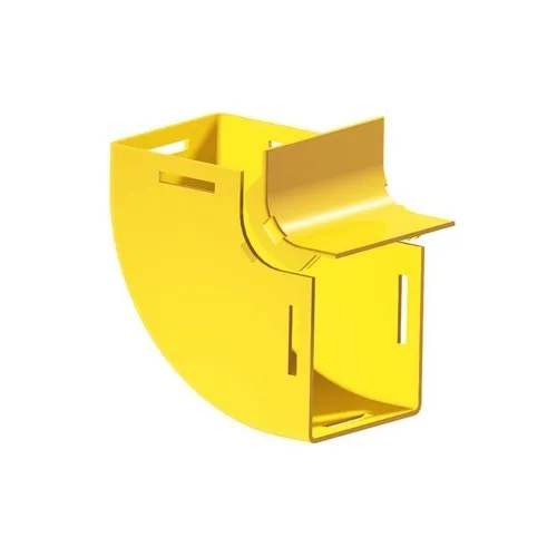 Belden FRCE1YL9U Fiber Raceway Elbow, 90° Up, with Lid