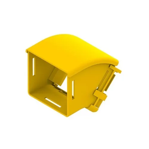 Belden FRCE3YL4D Fiber Raceway Elbow, 45° Down, with Lid