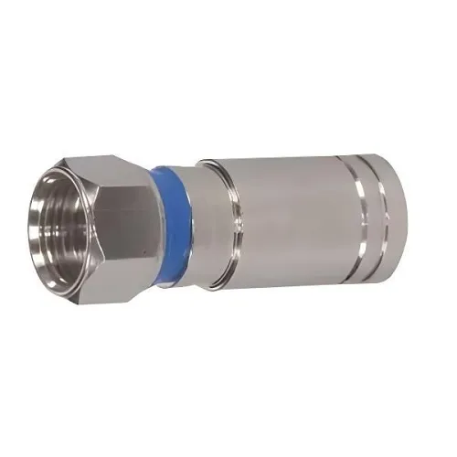 Hubbell FRG625 Audio / Video Connector, RG6, Compression, 25-Pack