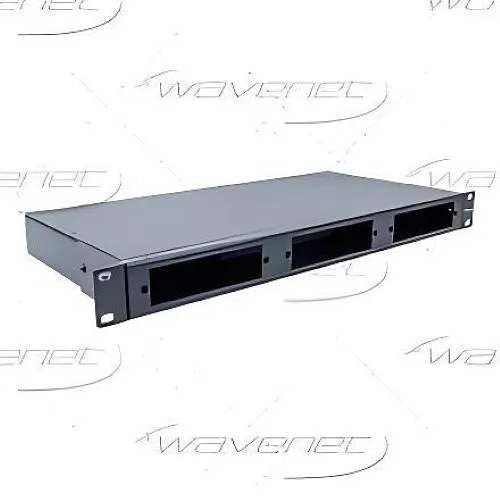 Wavenet FRM3M1U 1U Rack Mount 3-Panel Slots Fiber Optic Enclosure