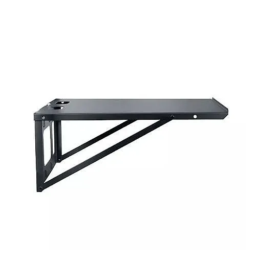 Lowell FS18-20 100 lb Load Capacity Wall Mount Shelf, Single Piece, 16-Gauge, Black