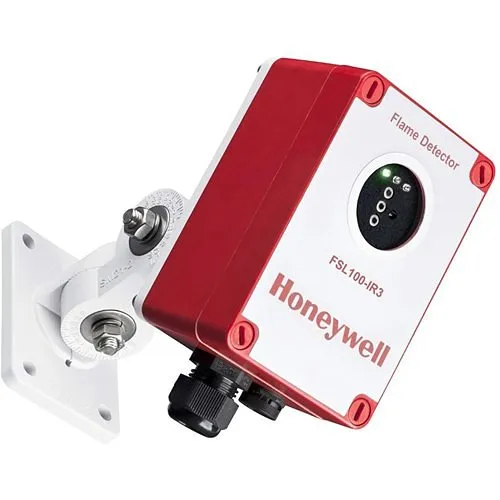 Honeywell Analytics / Vulcain FSL100-IR3 Triple IR Flame Detector, for ATEX Zone 2/22, FM 3611 Class 1, 2 and 3 Div2 EN54-10 (High Sensitivity) Certificate FM3260 Approval, Red Housing