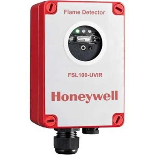 Honeywell Analytics / Vulcain FSL100-UVIR Flame Detector, Suitable for ATEX Zone 2/22, Div2 EN54-10, High Sensitivity, Certificate FM3260 Approval, Red Housing