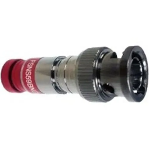 West Penn FSNS59BNCPL-25 ProSNS Universial BNC Connector for RG59 Cable, 75Ohms, Red Band