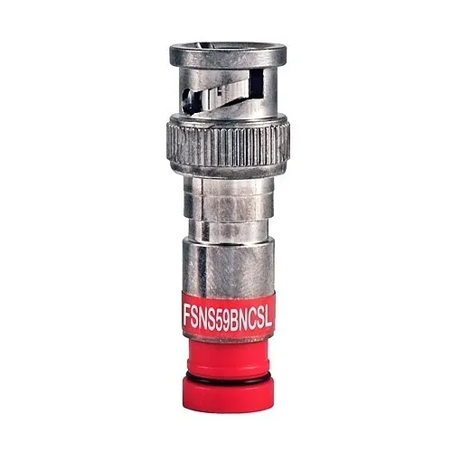 Belden FSNS59BNCSL-25 ProSNS RG59 BNC Coax Compression Connector, Non-Blind Entry with Split Ferrule Design