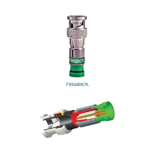 Belden FSNS6BNCPL-25 ProSNS RG6 Plenum BNC Compression Connectors, 75 Ohm, 25-Pack
