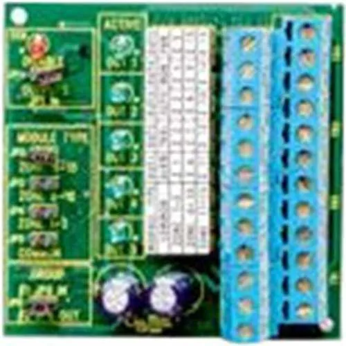 Edwards Signaling Remote Relay MODULE, FORM CONTACTS, Jumper SELECTABLE OPERATION, Includes Mounting Track
