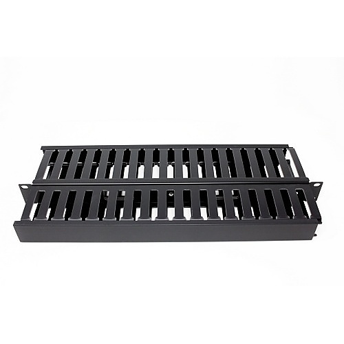 Dynacom 2016-FD2 Cable Duct, Finger Duct Panel Double-Sided, 1U
