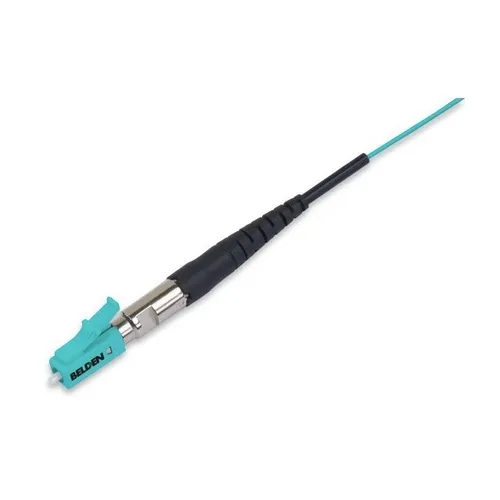 Belden FT3LC900FS01 FiberExpress Fusion Splice-On Connector, OM3-4, LC Simplex, 900micron Tight Buffer, Single Pack, Blue Housing