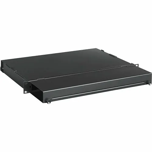 Hubbell FTR1U3SP Fiber Optic Rack Mount Tray, Rack Unit with Cover, FSP Panel Openings, Unloaded